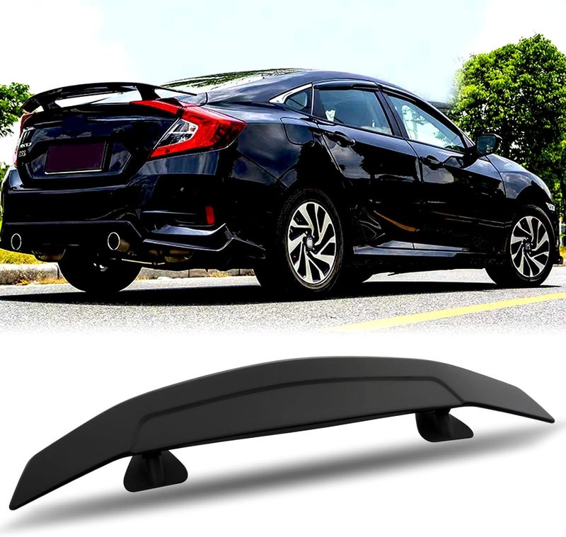 JMTBNO 46Inch Universal Rear Spoiler, Black Sport Style Racing Spoiler Truck Wing Lightweight,Rear Trunk Spoiler Wing Lid Tail Deck Spoiler Fit for Sedan Coupe Hatchback - Image 1